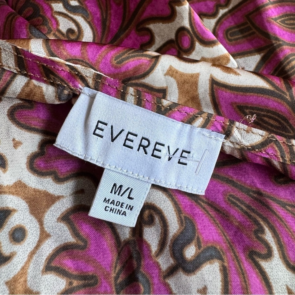EVEREVE Tropical Floral Satin-Like Light Weight Robe - Size M/L - Picture 4 of 9